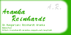 aranka reinhardt business card